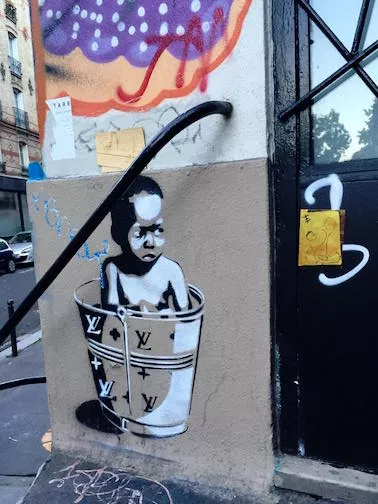 FR Paris Baby in Designer bucket