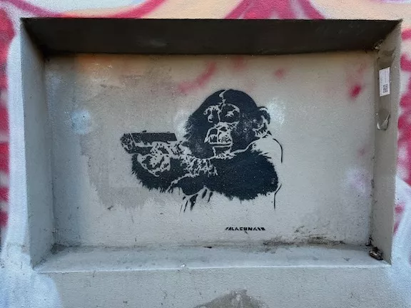 DE Berlin Alcuna monkey has a gun ph Adam K