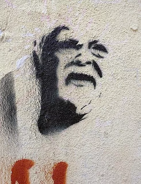 DE Berlin man looking left
