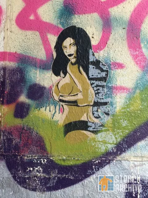 DE Berlin topless wheatpaste
