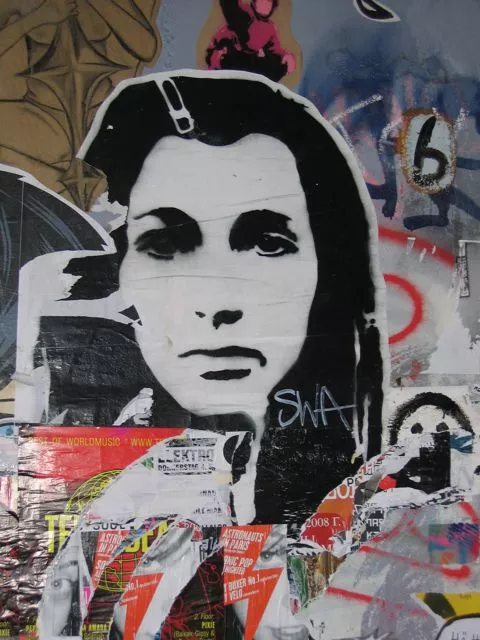 DE Berlin portrait wheatpaste