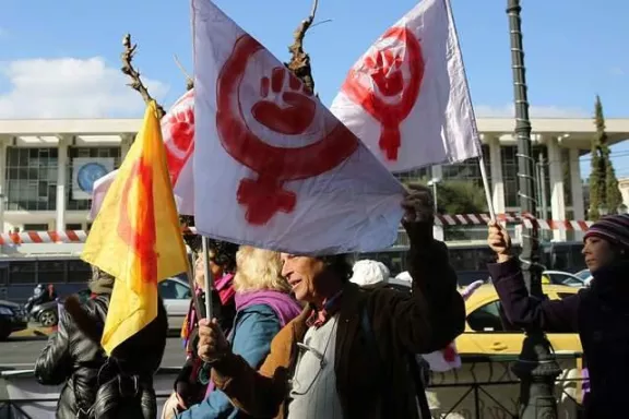 GR Athens womens march