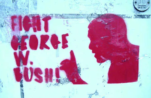 DE Hamburg Fight George W Bush
