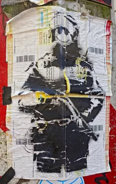DE Hamburg Banksy spoof sticker