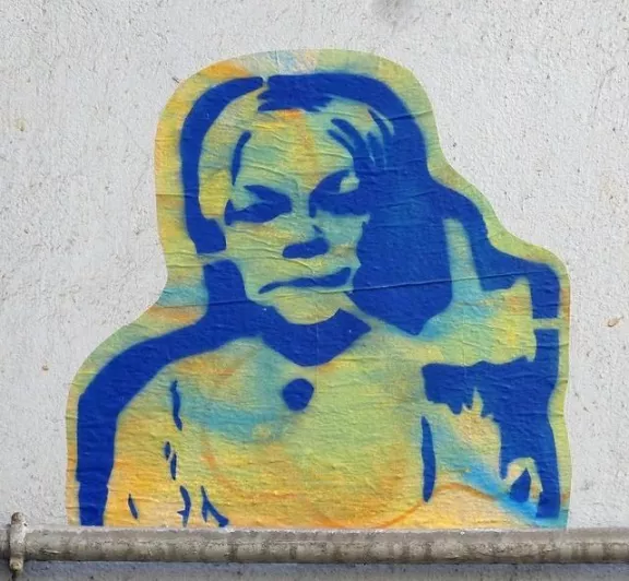 DE Hamburg Middle Finger wheatpaste