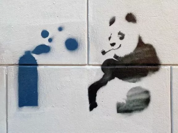 DE Hamburg spray can panda