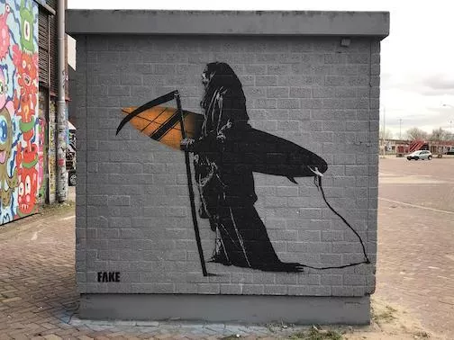 NL Amsterdam FAKE grim reaper