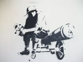 PL Lublin sitting on cannon
