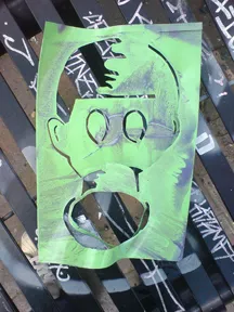 UK Birmingham gas mask cut out