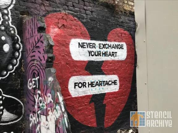 UK London Brick Ln Never Exchange your heart
