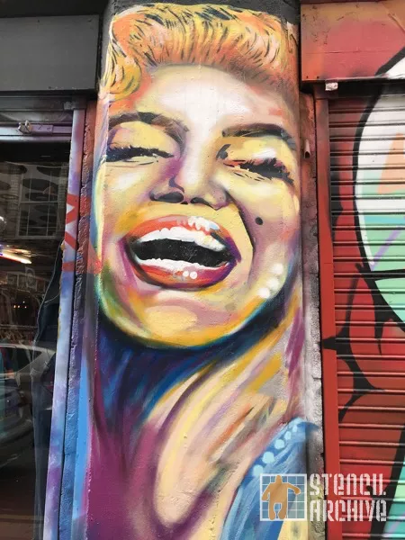 UK London Brick Ln Thieu Marilyn Monroe