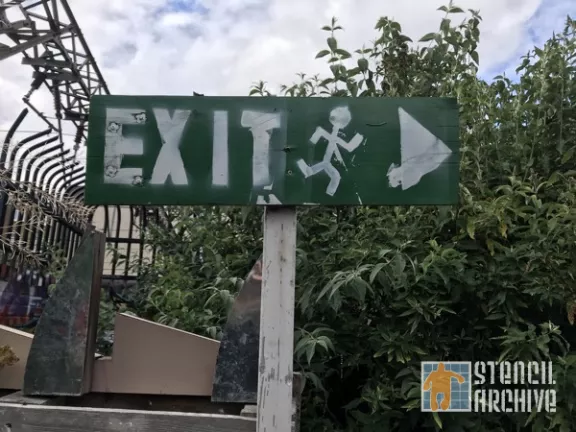 UK London Brick Ln exit sign