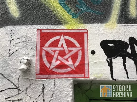 UK London Brick Ln pentacle sticker