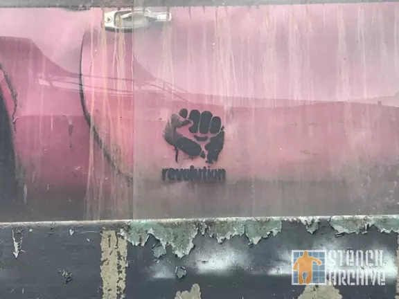 UK London Brick Ln revolution fist