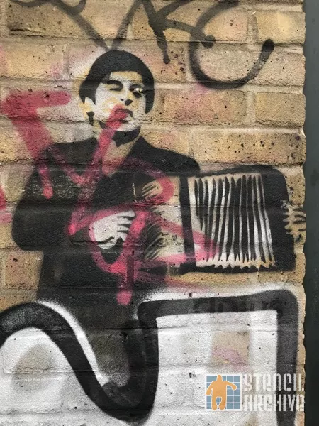 UK London Shoreditch accordian player