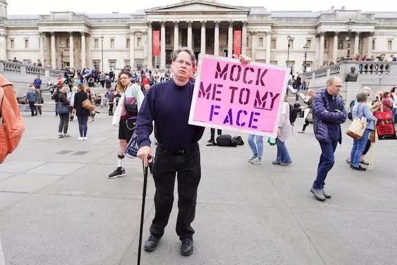 UK London Trump protest Mock Me to my Face