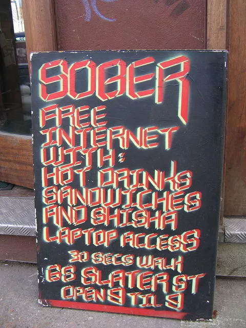 UK London SOBER sign