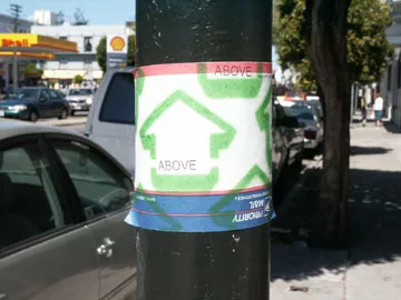 Above SF Valencia St. sticker