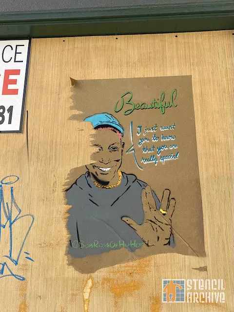 Bob Ross of Hip Hop Beautiful wheatpaste