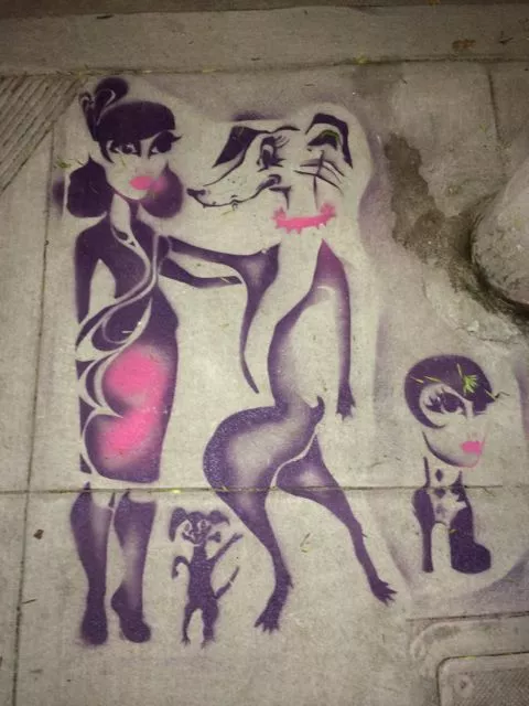 Eclair woman tall dog