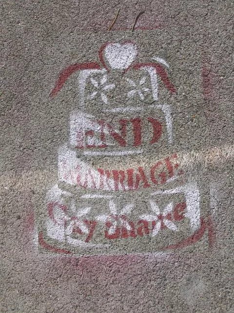 Gay Shame SF Mission End Marriage cake