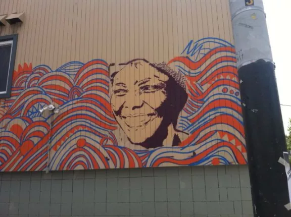 Kate Deciccio SF Lower Haight mural Wangari Maathai