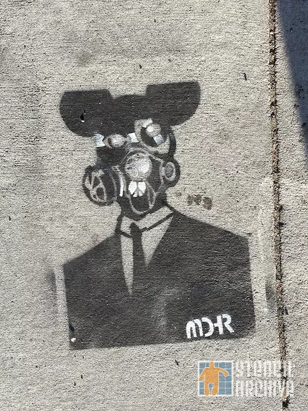 MDR SF Upper Haight Mickey Mouse gas mask