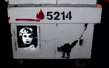 Raygun SF SoMa dumpster cat