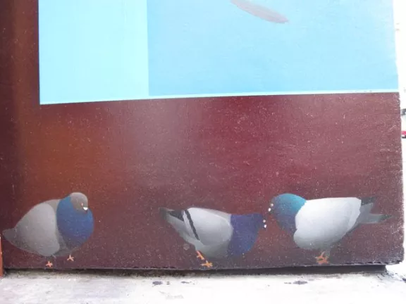 SF Mission 19th condo mural pigeons 07