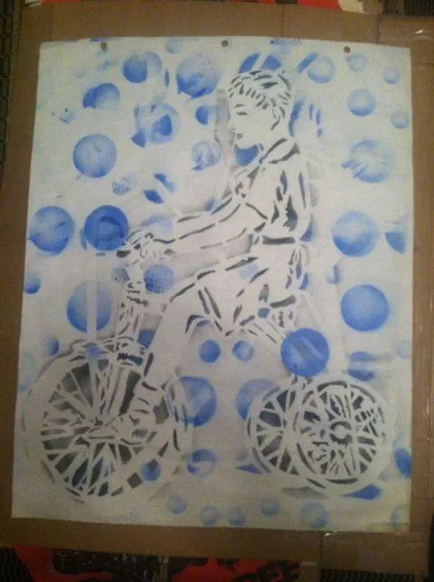 Scott Williams boy on tricycle
