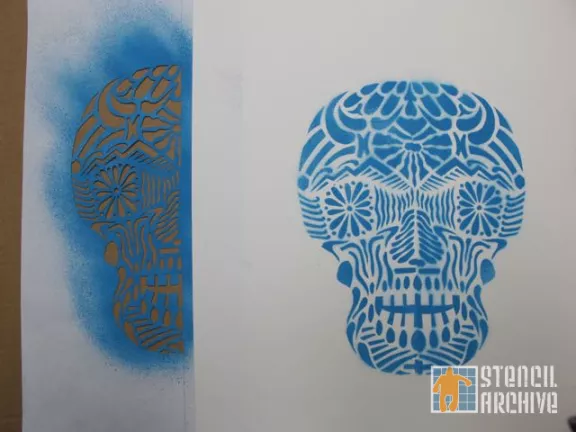 Todd Hanson Skull Cut Out Stencil 01