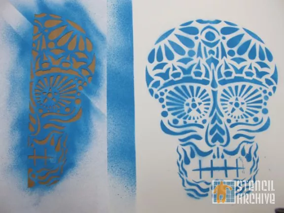 Todd Hanson Skull Cut Out Stencil 02