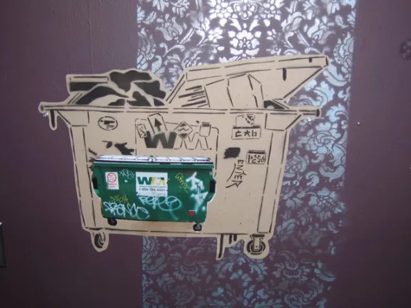 CAB Mission District Revolution Cafe dumpster