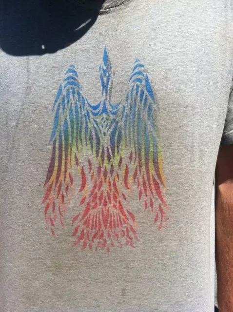 Chris Benfield SF bird on tee