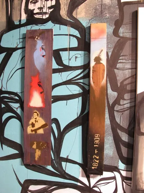 Dan Plasma pieces on wood