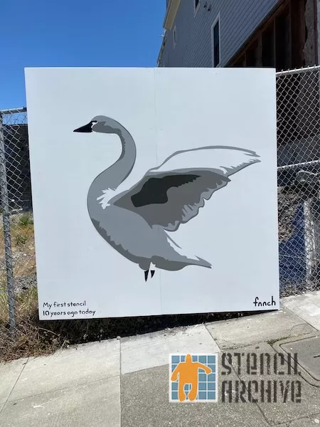 fnnch Alamo Square swan mural
