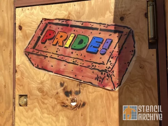 Jeremy Novy Castro PRIDE brick wheatpaste