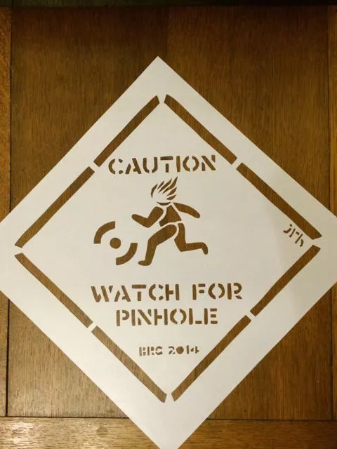 Burning Man 2014 Pinhole Caution cut out