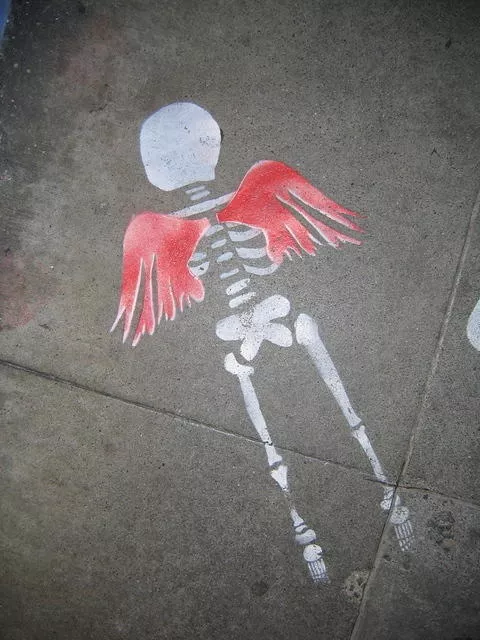 Lisbeth SF Valencia St. winged skeleton