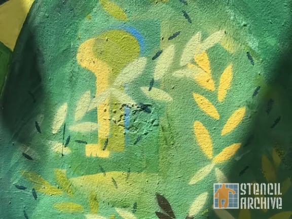 SF Clarion Alley AROC Art Forces Will to Live Detail 01 leaves
