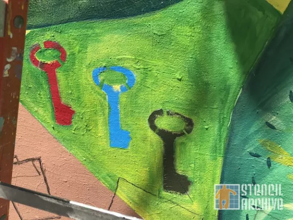 SF Clarion Alley AROC Art Forces Will to Live Detail 03 keys