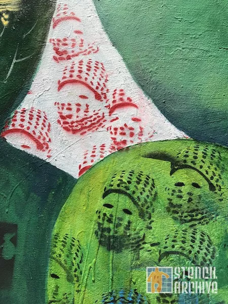 SF Clarion Alley AROC Art Forces Will to Live Detail 07 keffiyeh
