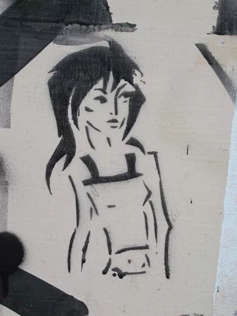 SF Clarion Alley tank topped woman
