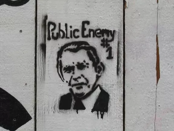 SF Clarion Alley Bush Public Enemy