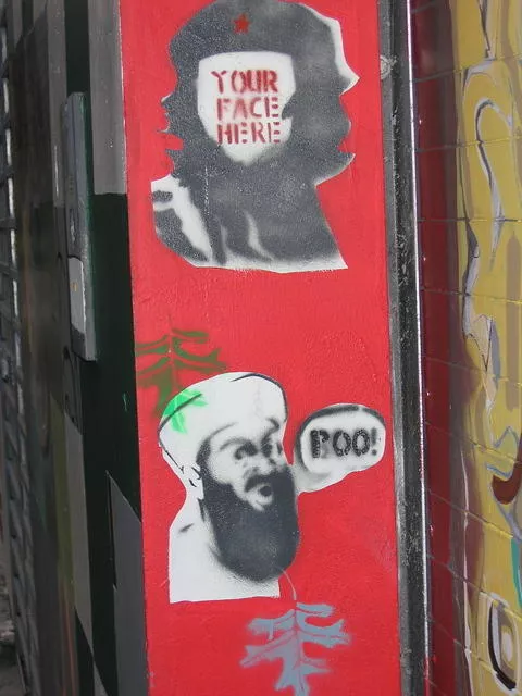 SF Clarion Alley Osama and Che
