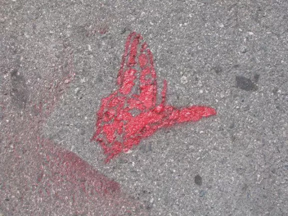 SF Clarion Alley Red Butterfly 02