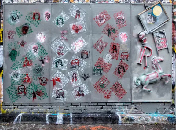 SF Clarion Alley Stencil Wall