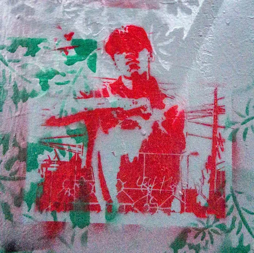 SF Clarion Alley hand on chest