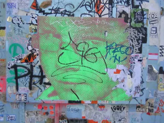 SF Clarion Alley Half Tone Portrait