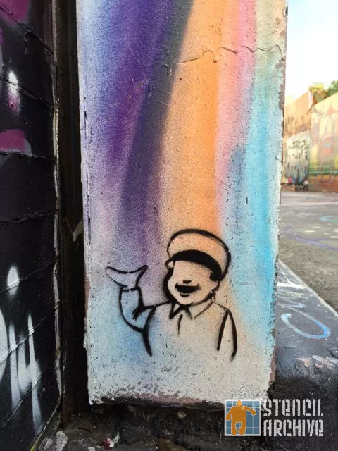 SF Clarion Alley eyeless boy